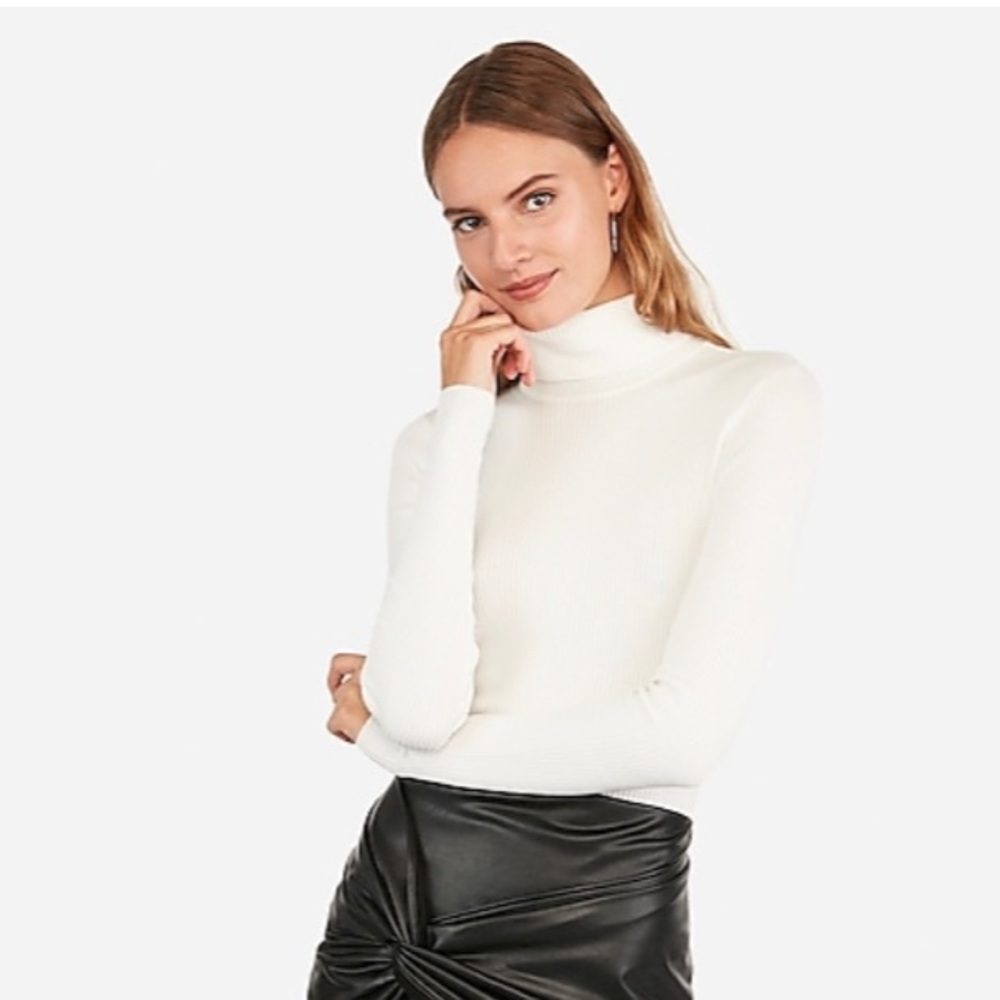 Express Ribbed Turtle Neck - image 1